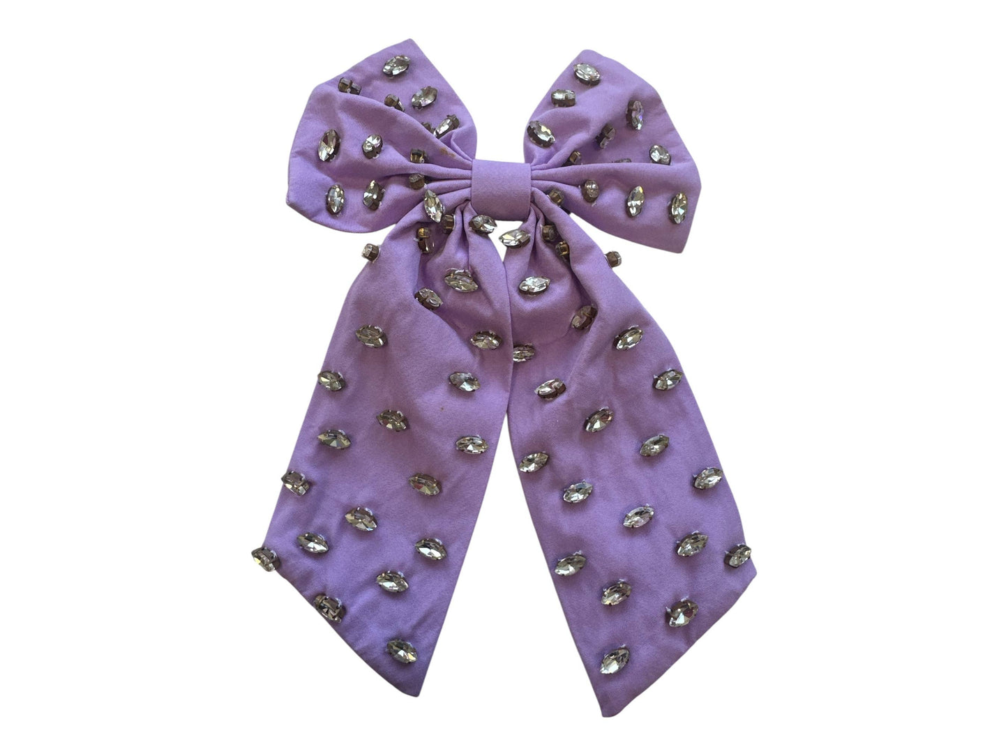 Game Day Rhinestone Bow - Lavender