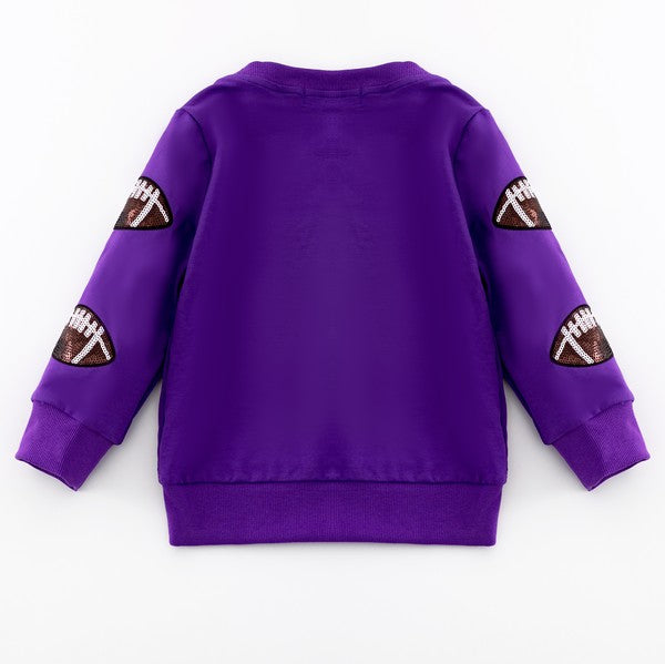Purple Sequin Football Shirt