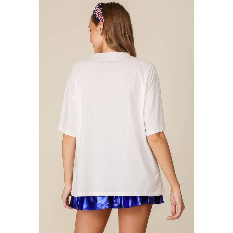 Game day dazzling football t-shirt