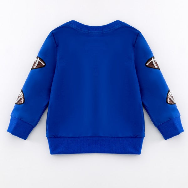 Royal Blue Sequin Football Shirt