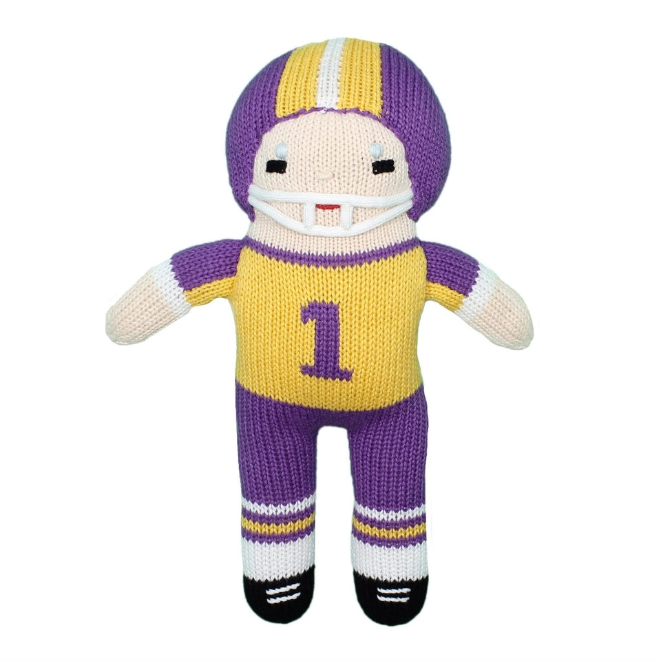 Rattle and Plush Knit Dolls-Cheer and Football