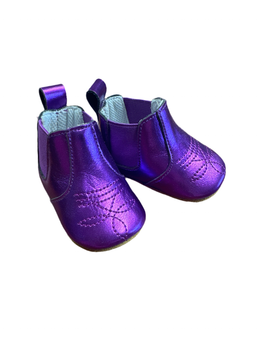 Infant Purple Metallic Boots- Size 0