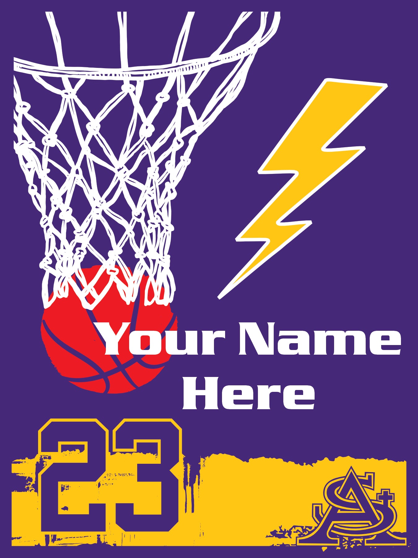 Boys Basketball Yard Sign