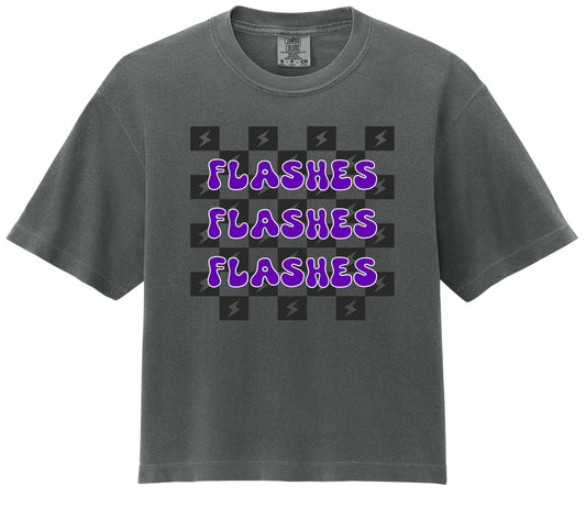 Flashes Check Boxy T-shirt