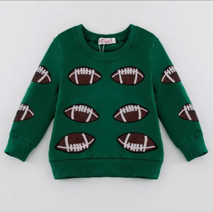 Green Sequin Football Shirt