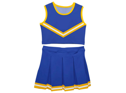 Blue Gold Cheerleader Set