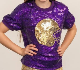 Sequin Helmet Crop Top