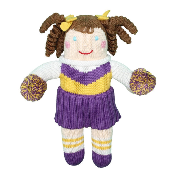 Rattle and Plush Knit Dolls-Cheer and Football
