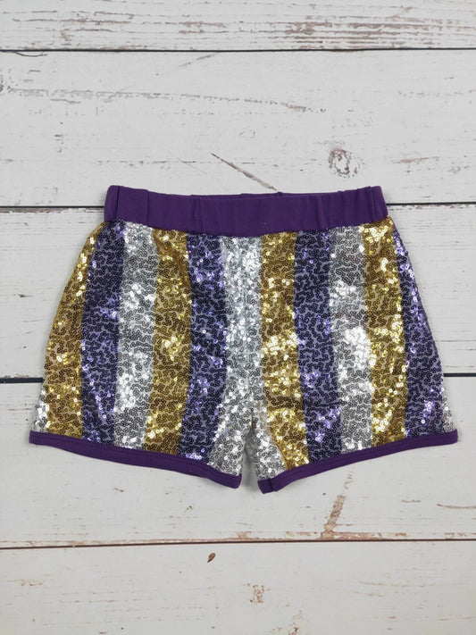 Kids Sequin Shorts with Stripes