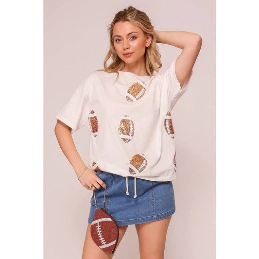 Game day dazzling football t-shirt