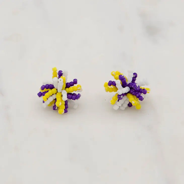 Pom Pom Stud Earrings