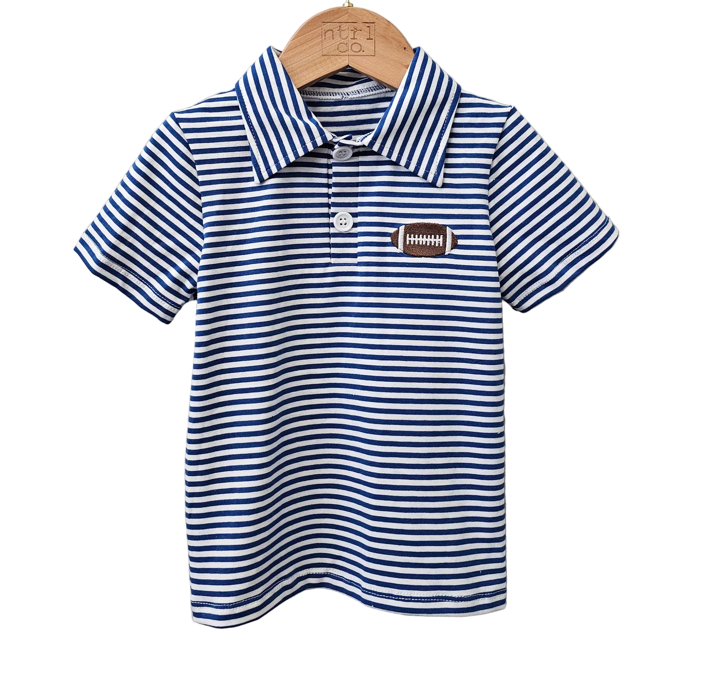 Gameday Striped Polo - Blue