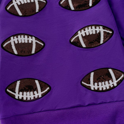 Purple Sequin Football Shirt