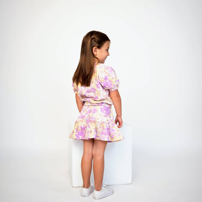 Swirl Skirt Set- Purple/Gold