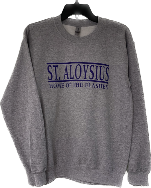 St. Aloysius Grey Home of the Flashes Sweatshirt (6th-12th Graders ONLY)